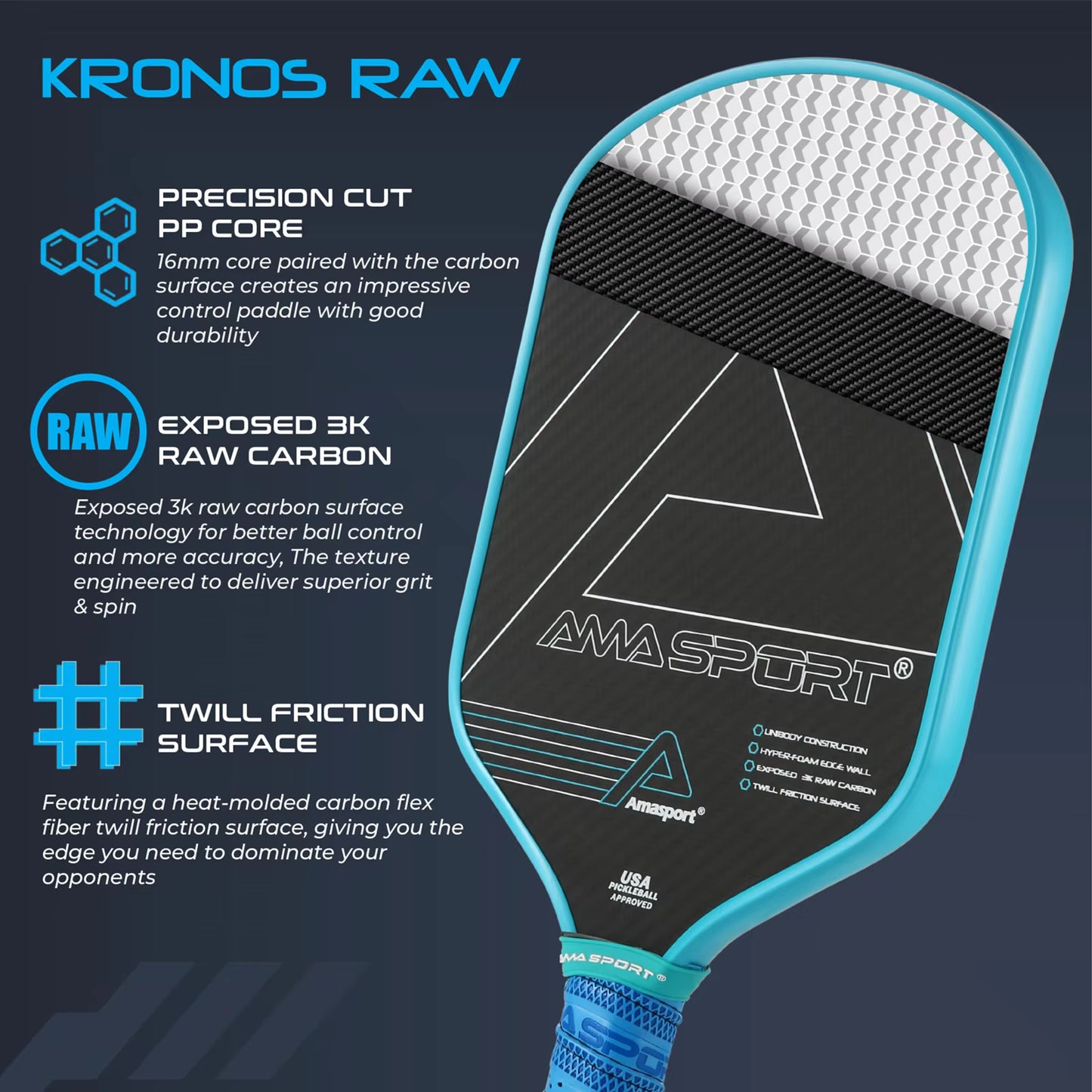 Haru Lite AMA Sport Kronos Carbon Fiber Paddle