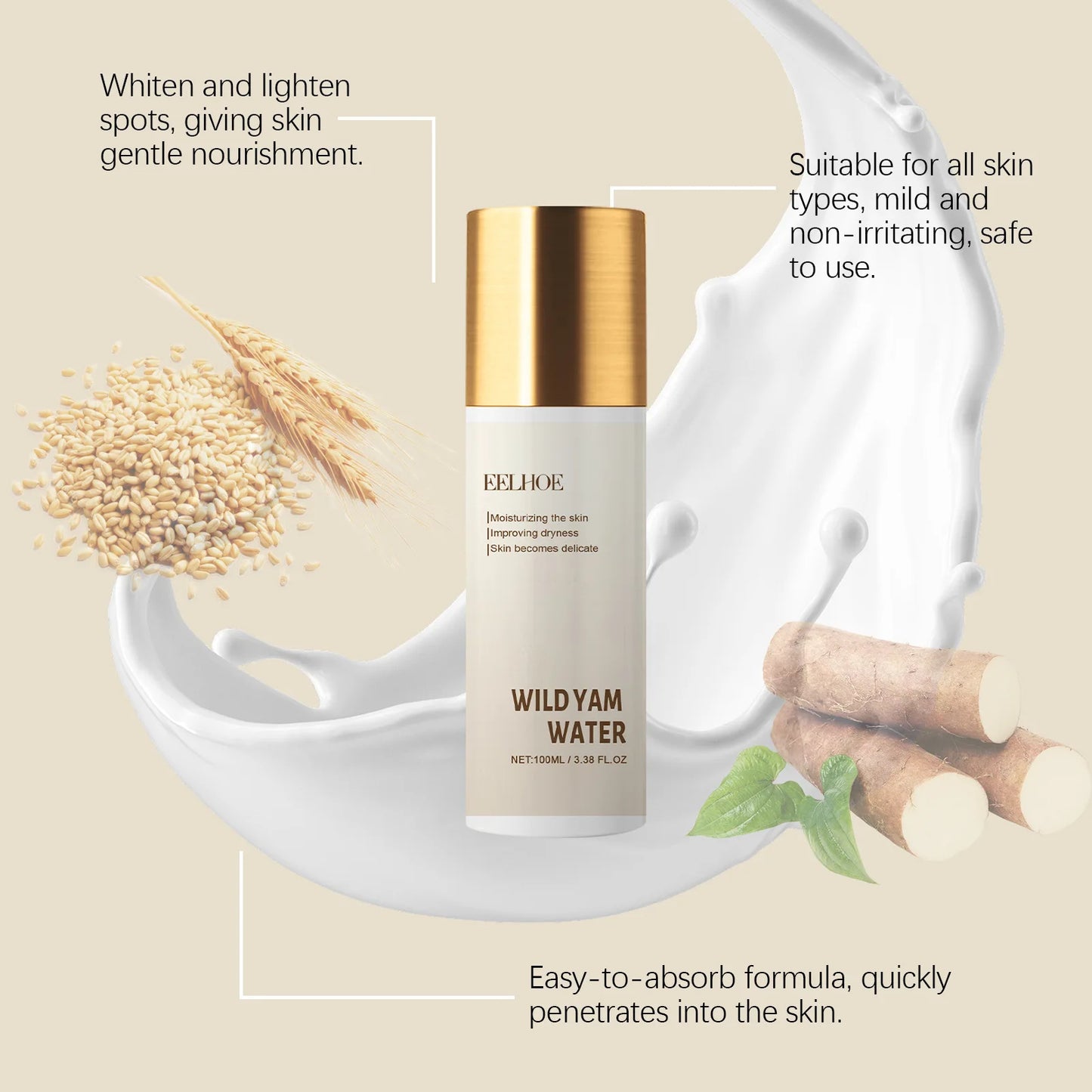 EELHOE Wild Yam Water Facial Toner – Deep Hydration & Skin Repair