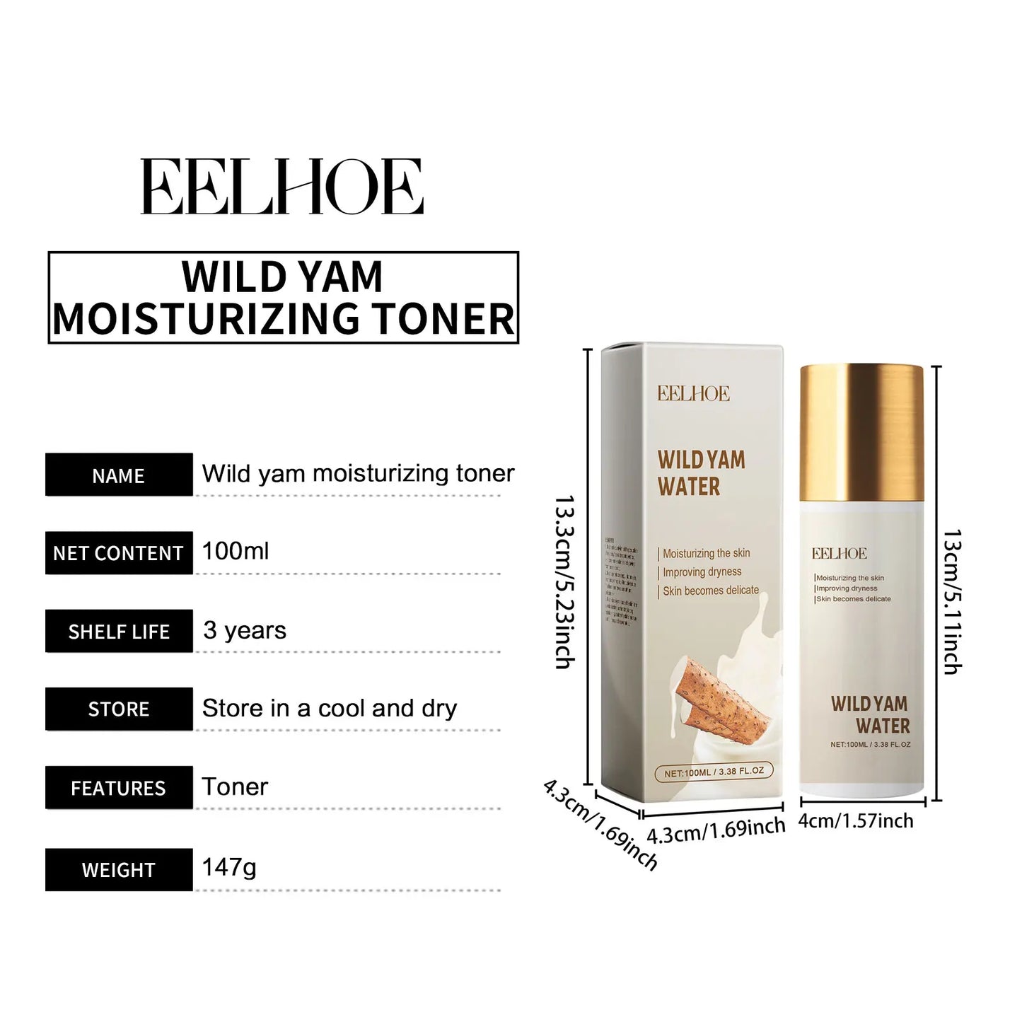 EELHOE Wild Yam Water Facial Toner – Deep Hydration & Skin Repair
