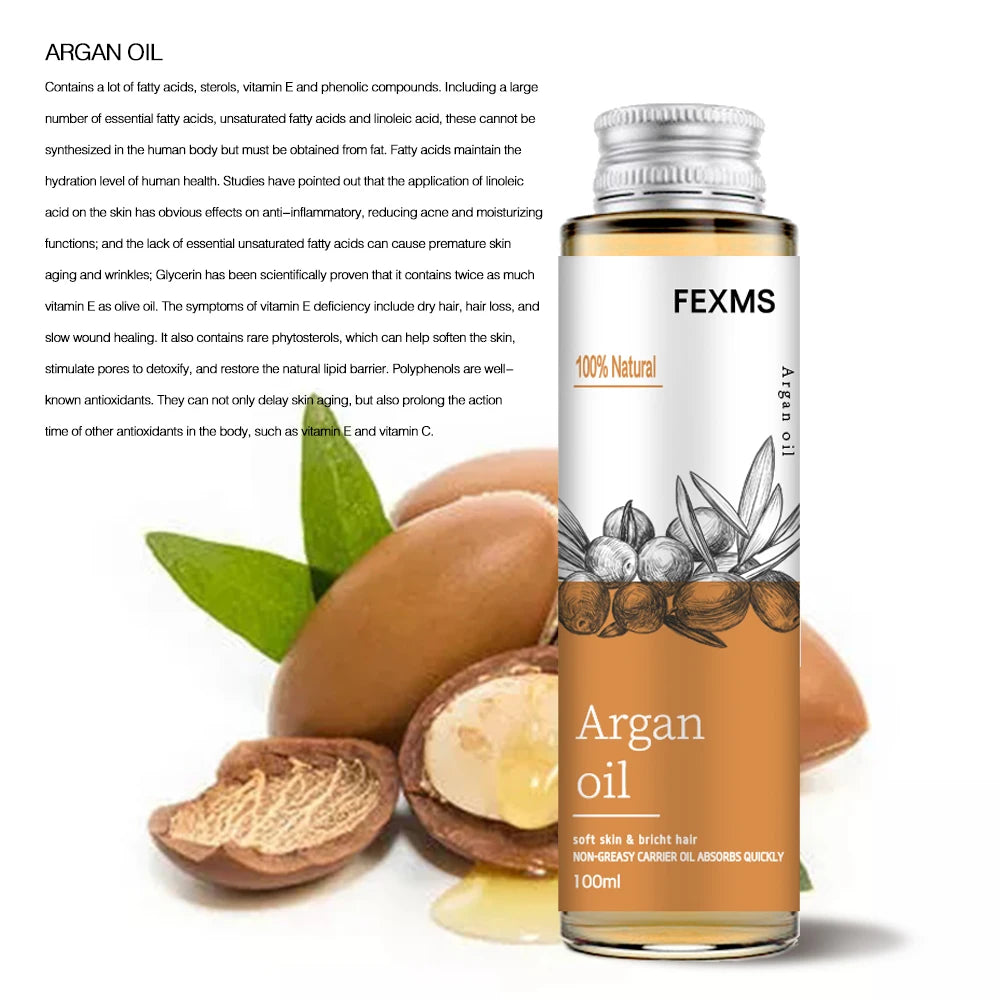 Organic Argan Oil – 100% Pure, Cold-Pressed & Virgin for Hair, Skin & Nails