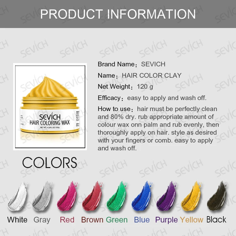 Temporary Hair Color Wax