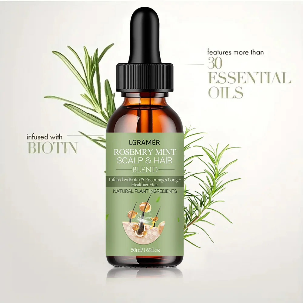 Organic Rosemary Mint Hair Oil – Natural Hair Growth & Scalp Treatment
