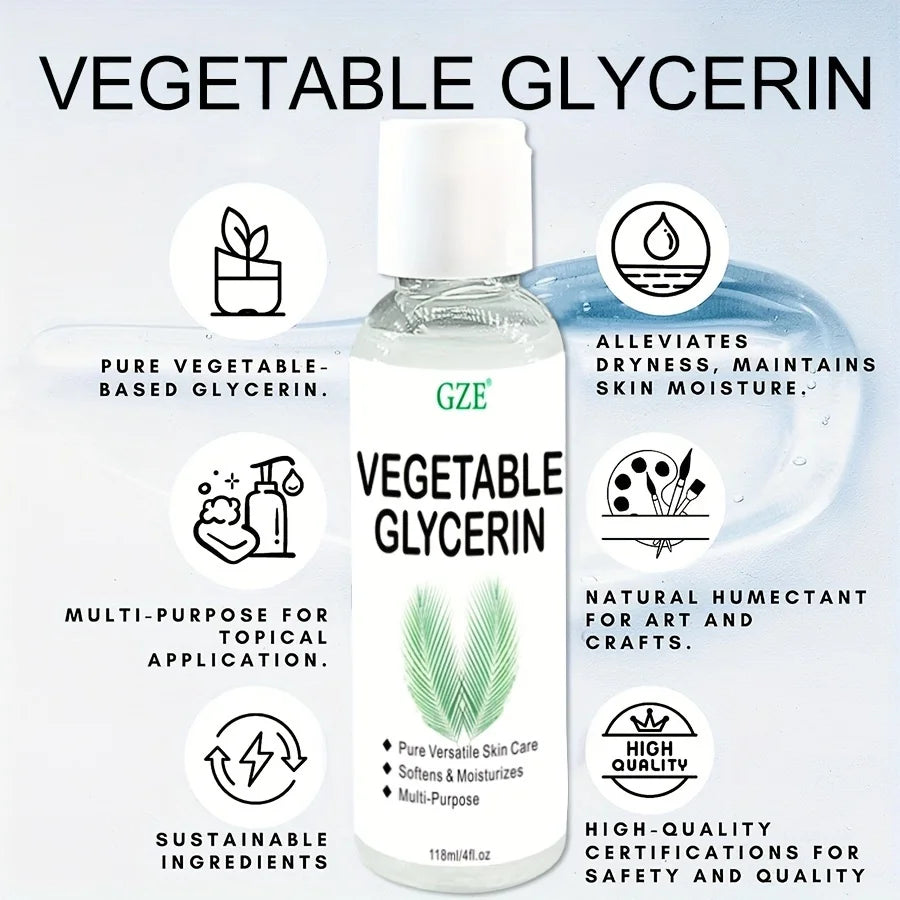 GZE Vegetable Glycerin – 100% Pure & Natural Moisturizer for Skin
