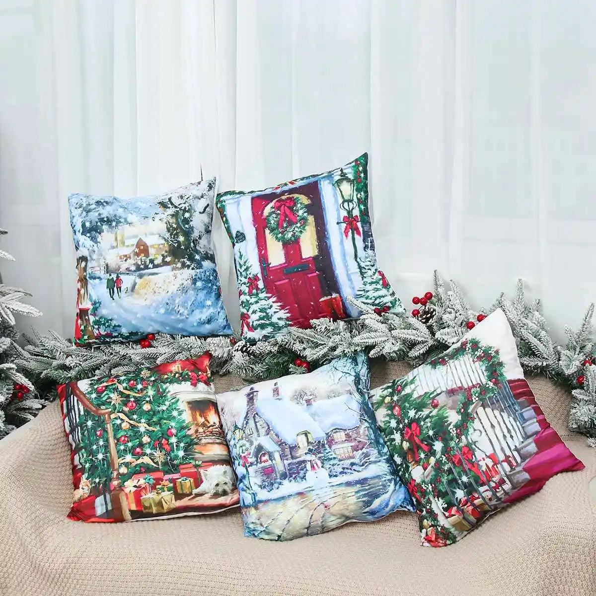 Stylish Christmas Cushion Covers | Festive Throw Pillows for Holiday Decor