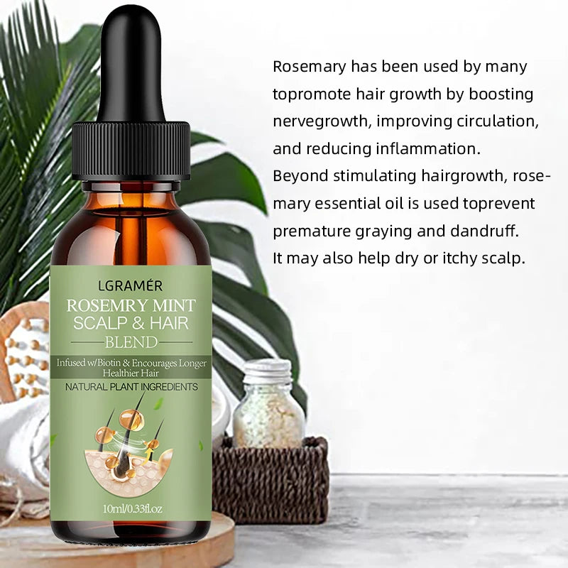 Organic Rosemary Mint Hair Oil – Natural Hair Growth & Scalp Treatment