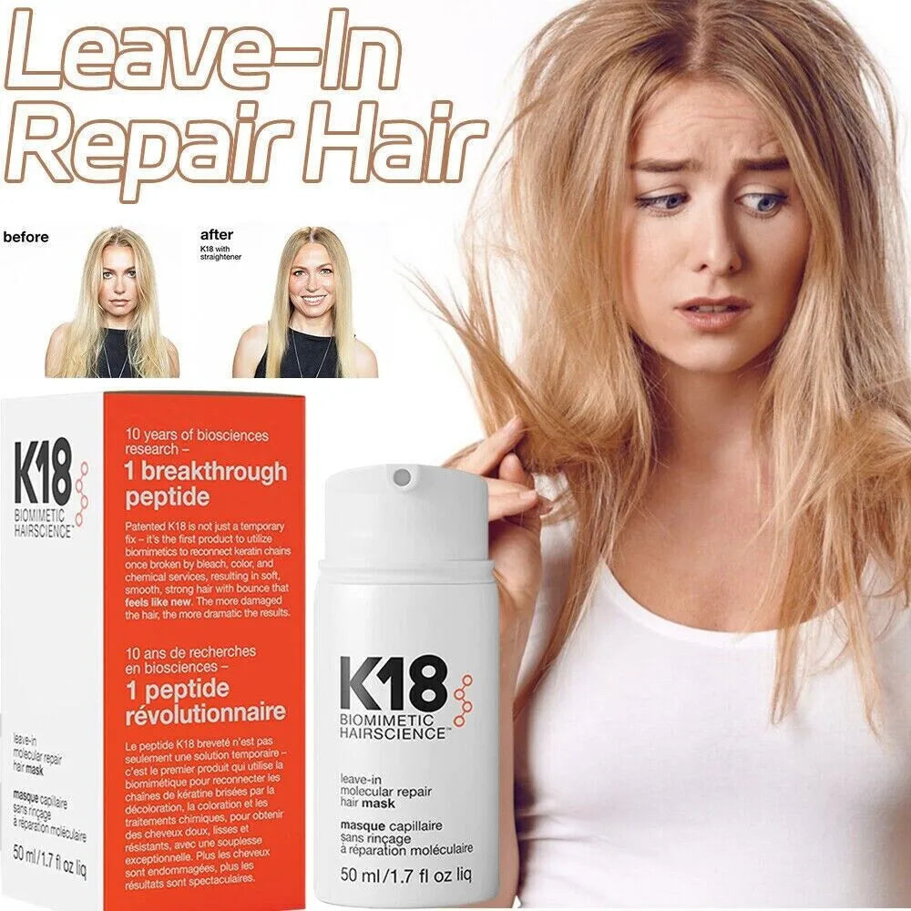 K18 Leave-In Molecular Repair Hair Mask – Intensive Bond Repair for Damaged Hair