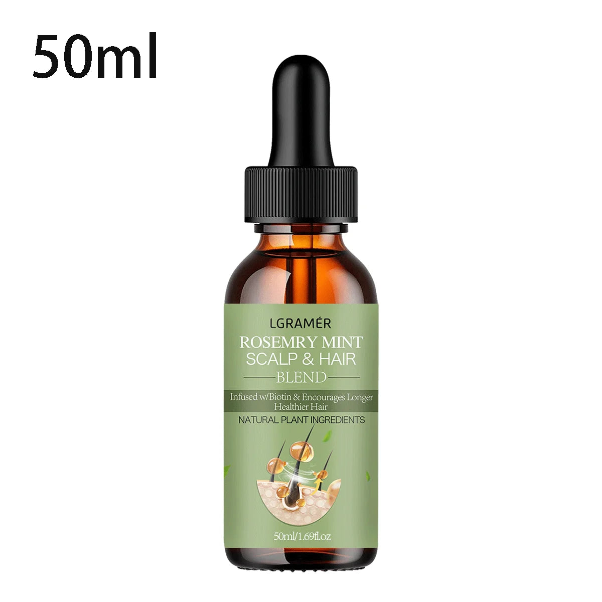 Organic Rosemary Mint Hair Oil – Natural Hair Growth & Scalp Treatment