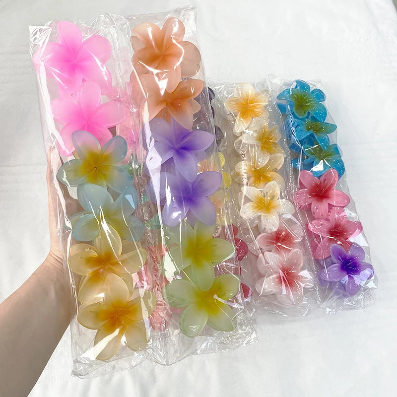 Acrylic Flower Hair Clips (8cm)