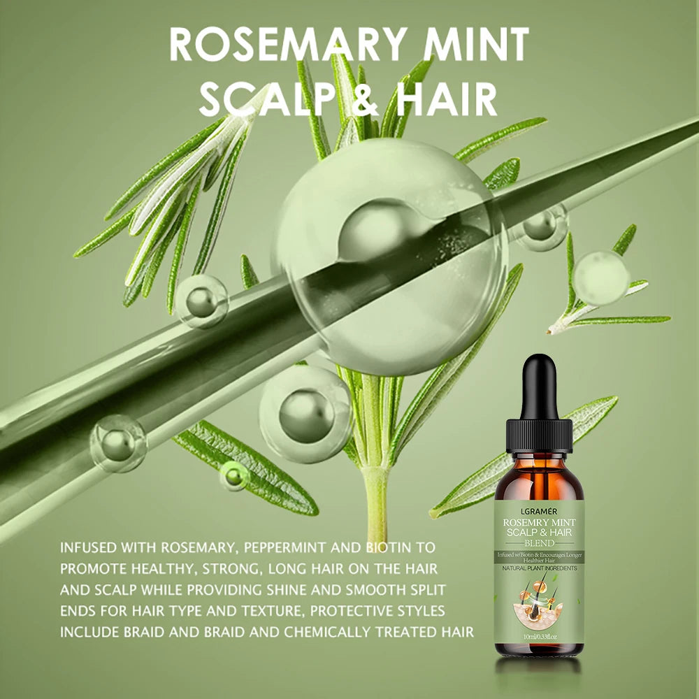 Organic Rosemary Mint Hair Oil – Natural Hair Growth & Scalp Treatment