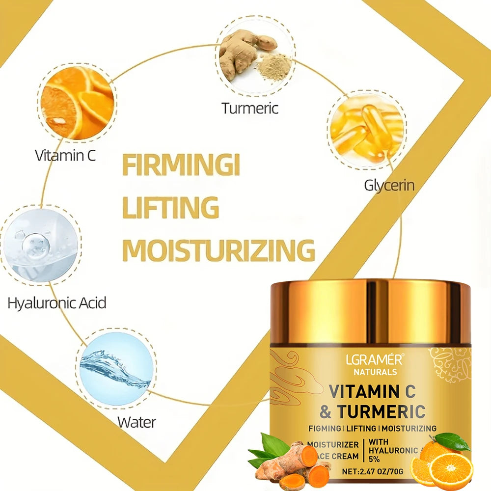 Turmeric & Vitamin C Face Cream – Brighten, Hydrate & Revitalize Your Skin