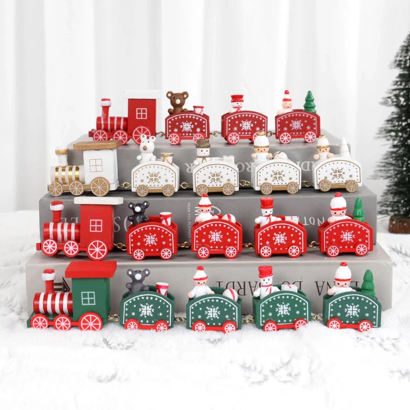 Christmas Wooden Train | Handcrafted Festive Holiday Decoration