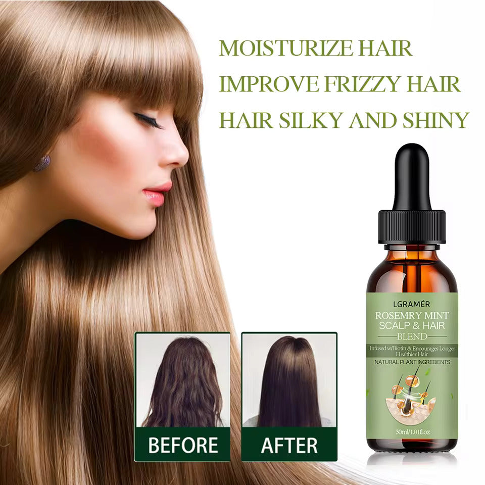 Organic Rosemary Mint Hair Oil – Natural Hair Growth & Scalp Treatment