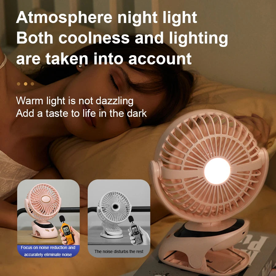 LED Digital Display Rechargeable Clip Fan 15000mAh