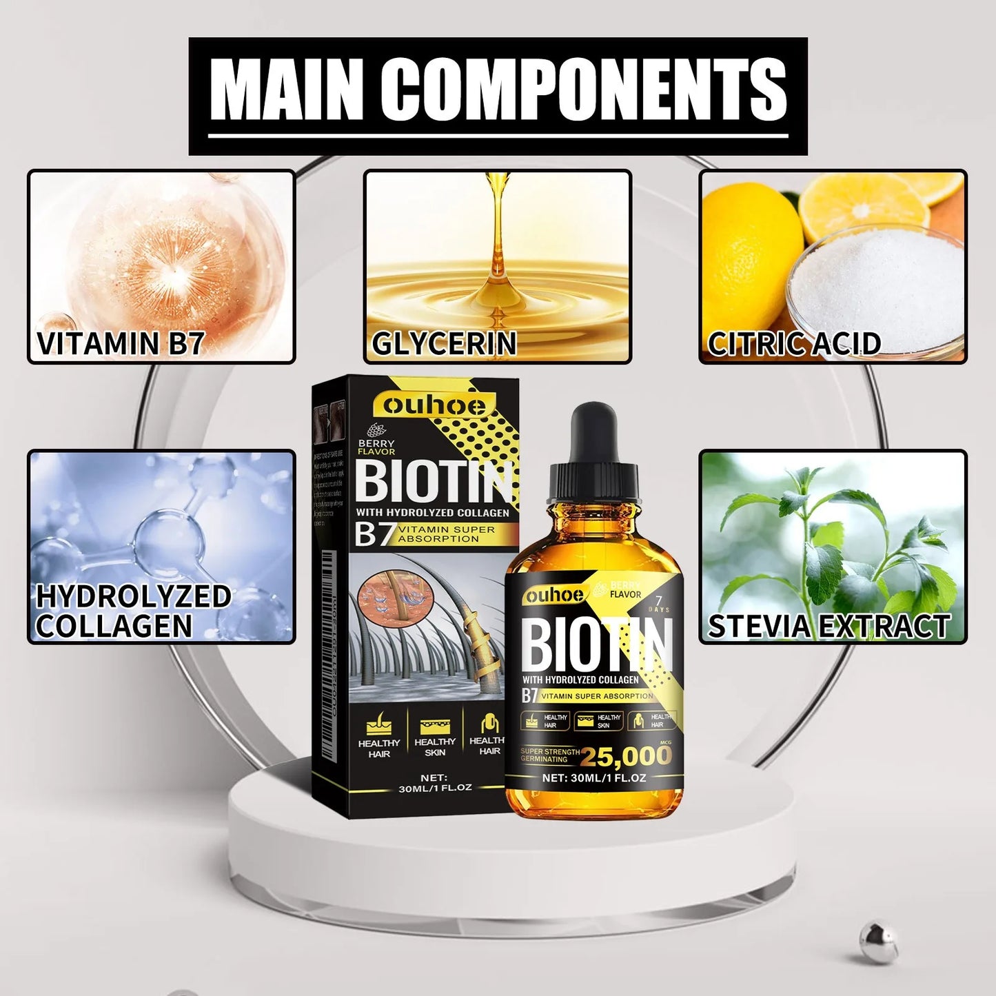 Collagen B7 Hair Oil | Moisturizes, Softens & Prevents Hair Loss