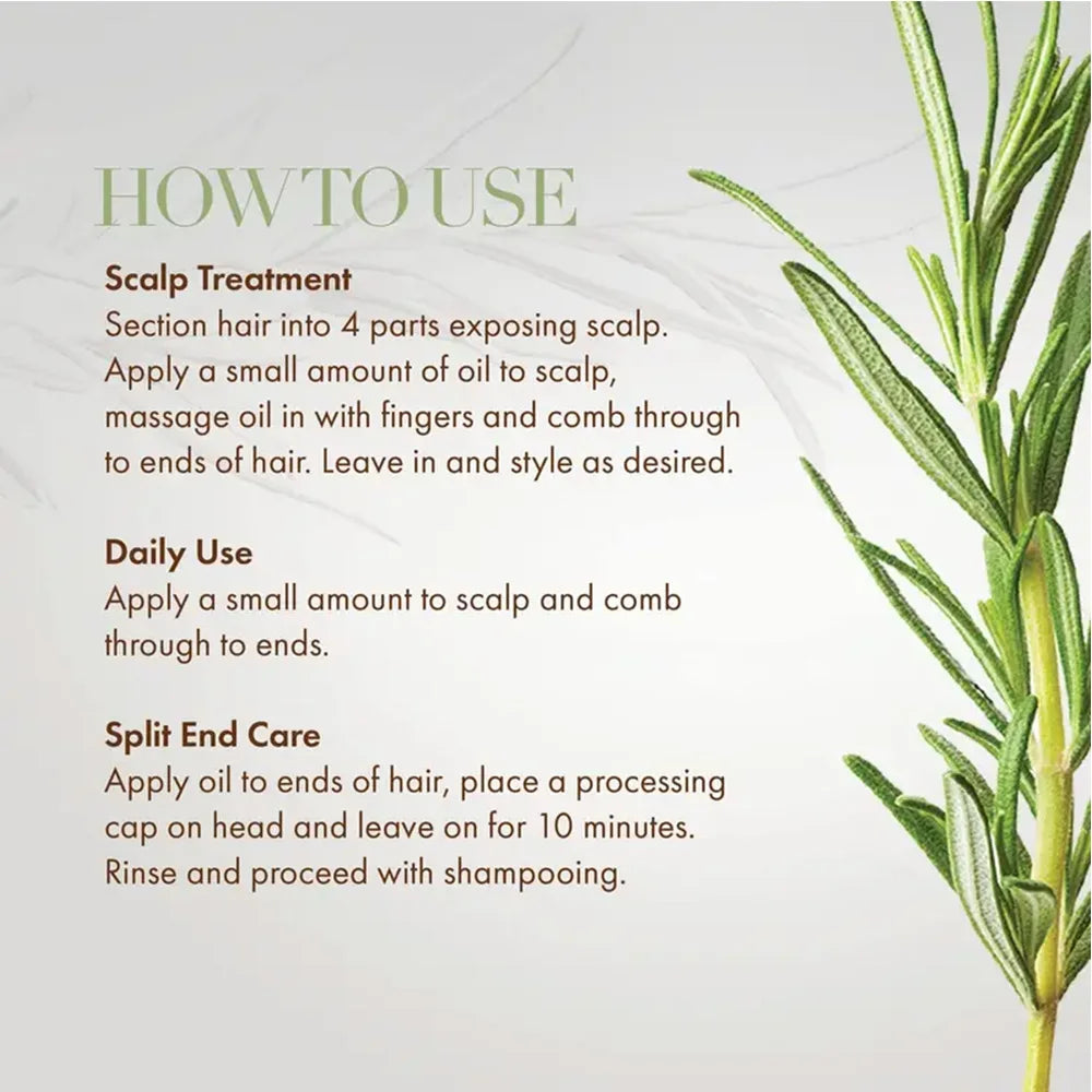 Organic Rosemary Mint Hair Oil – Natural Hair Growth & Scalp Treatment