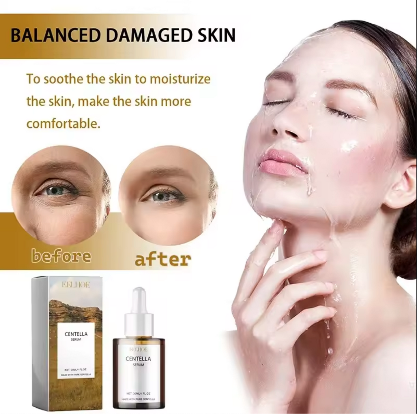 Centella Asiatica Face Serum – Brightening & Deep Moisturizing Formula