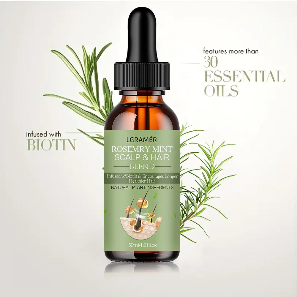 Organic Rosemary Mint Hair Oil – Natural Hair Growth & Scalp Treatment