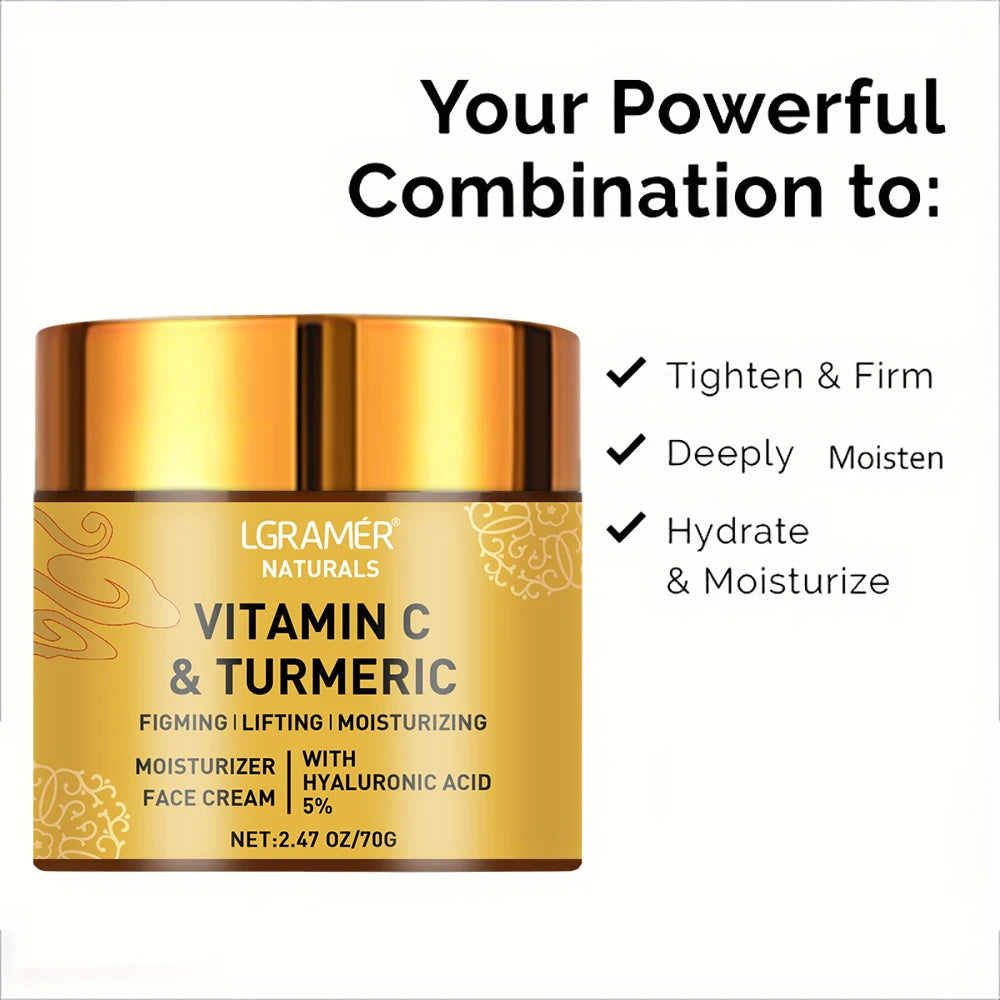 Turmeric & Vitamin C Face Cream – Brighten, Hydrate & Revitalize Your Skin