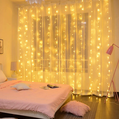 Christmas Lights Curtain | New Year LED String Lights for Festive Decor