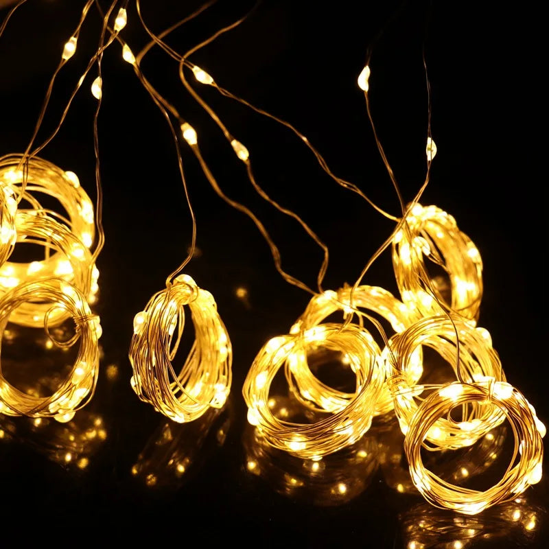 Christmas Lights Curtain | New Year LED String Lights for Festive Decor