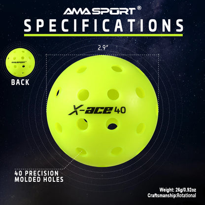 Haru Lite AMA Sport X-ACE Pickleballs