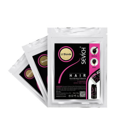 Sevich Hair Fibers 10 Color Keratin Hair Building Fiber Powder Instant Hair Growth