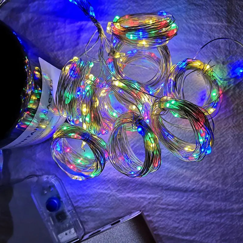 Christmas Lights Curtain | New Year LED String Lights for Festive Decor