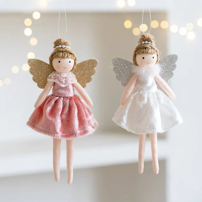 Lovely pink Plush Christmas Angel Girl Doll