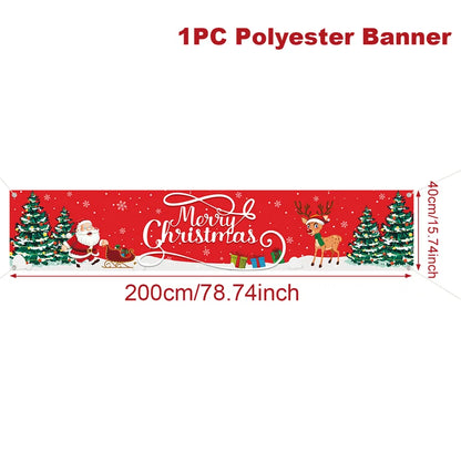 Merry Christmas Outdoor Banner