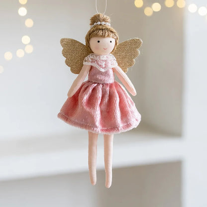 Lovely pink Plush Christmas Angel Girl Doll