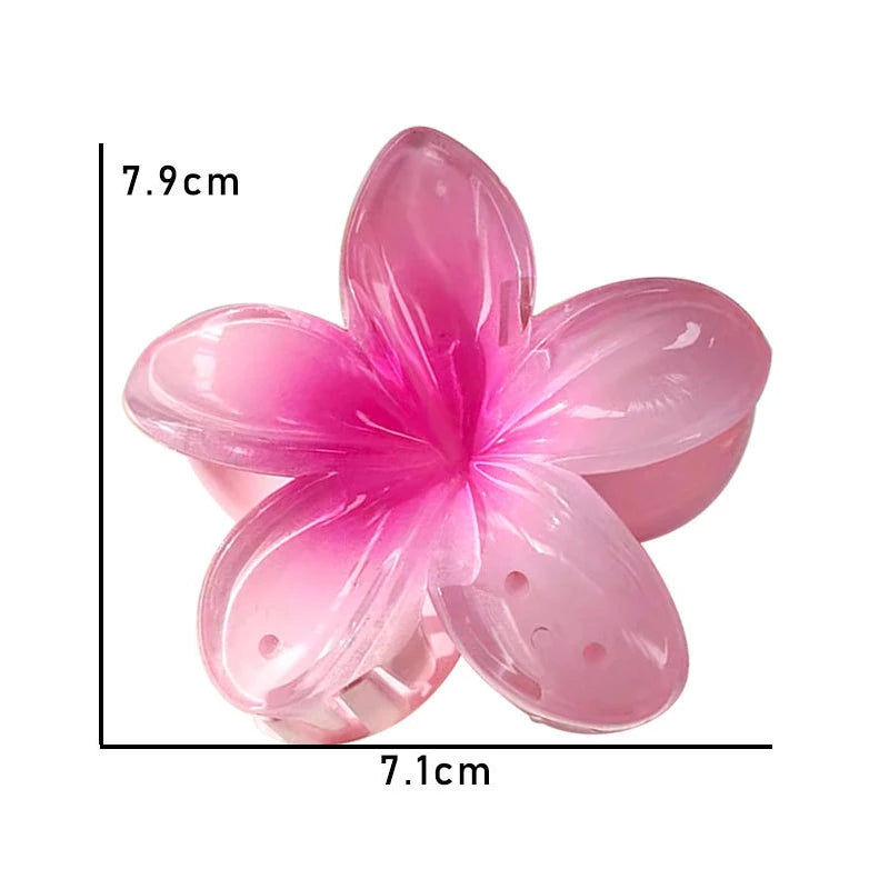 Acrylic Flower Hair Clips (8cm)