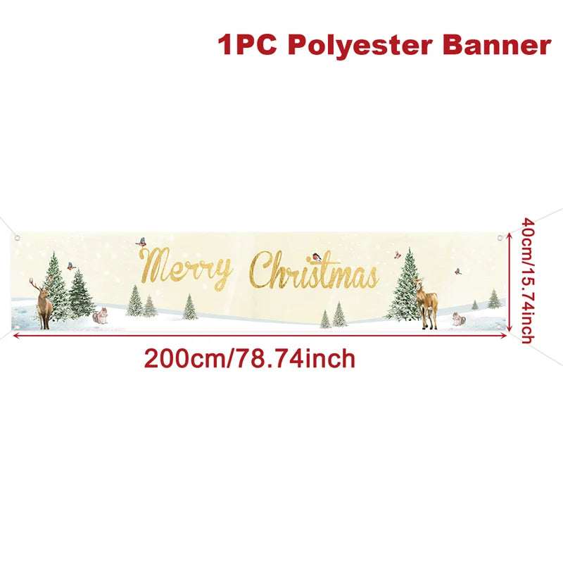 Merry Christmas Outdoor Banner