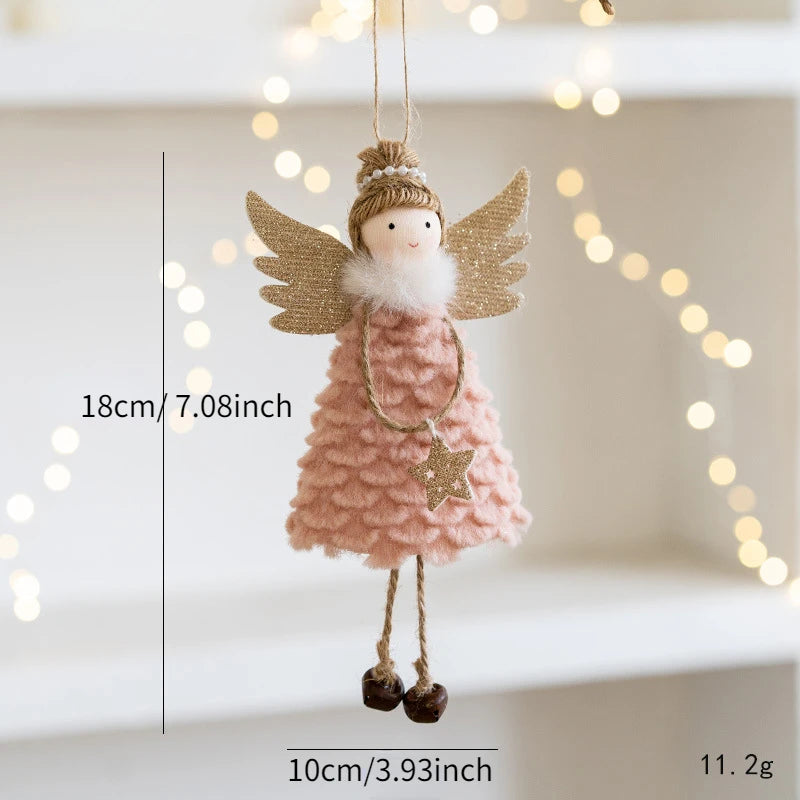 Lovely pink Plush Christmas Angel Girl Doll