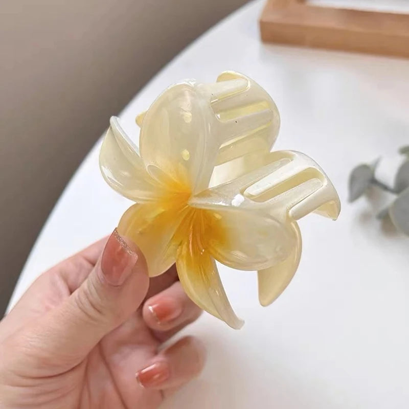 Acrylic Flower Hair Clips (8cm)