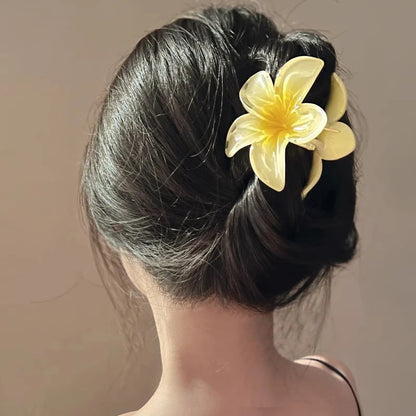 Acrylic Flower Hair Clips (8cm)