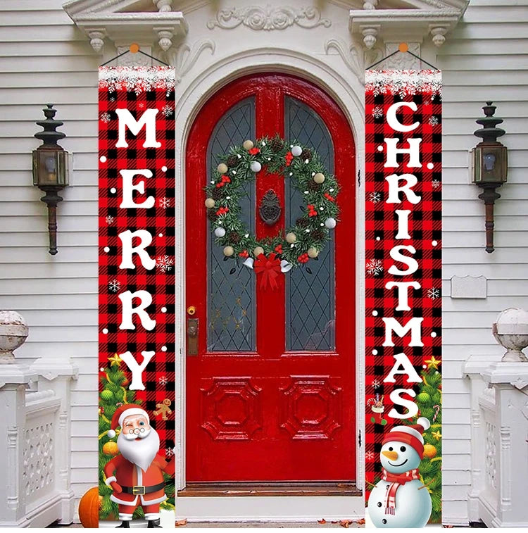 Merry Christmas Door Banner Decoration