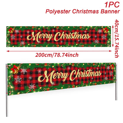 Merry Christmas Outdoor Banner