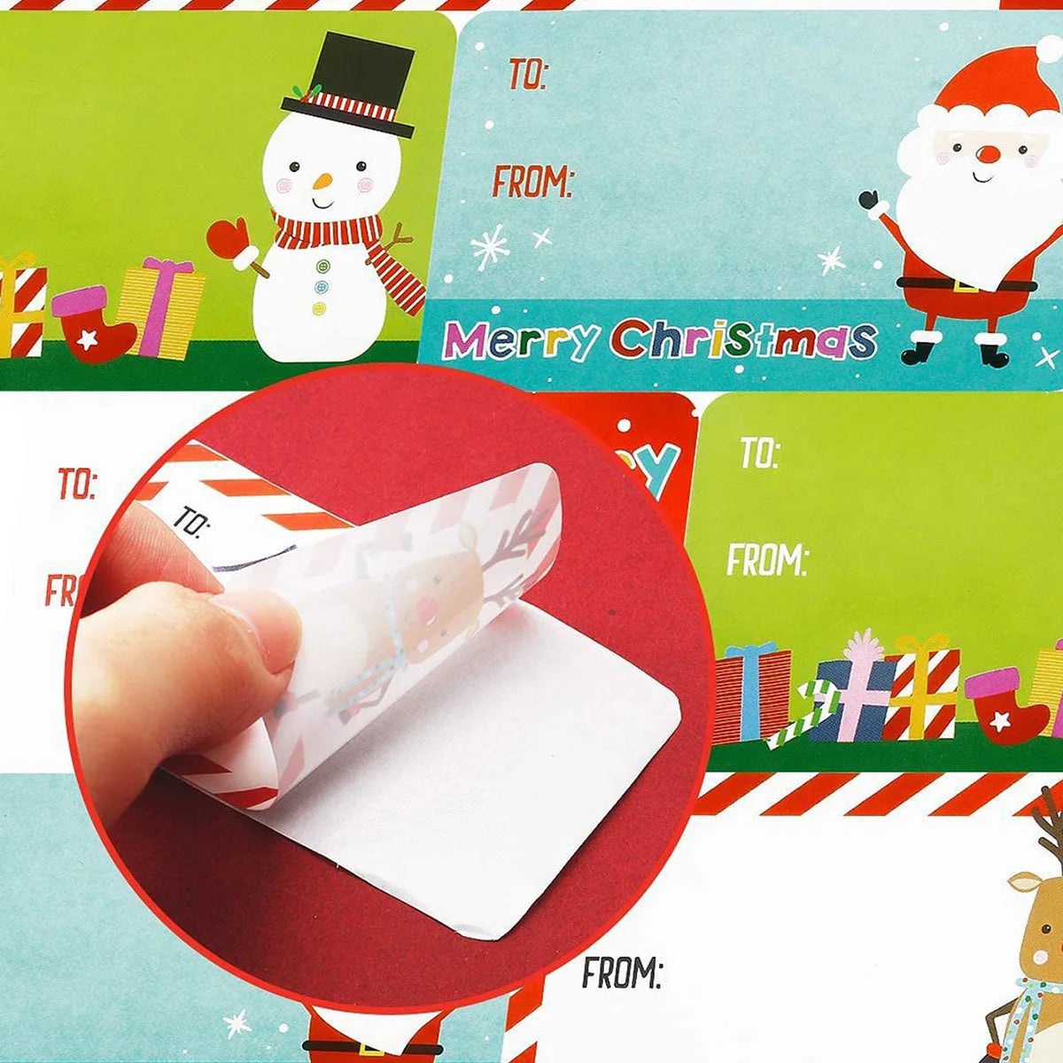 500Pcs Christmas Stickers Xmas Labels Stickers Decor