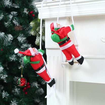 Santa Claus Climbing Ladder Pendant Merry Christmas Decoration