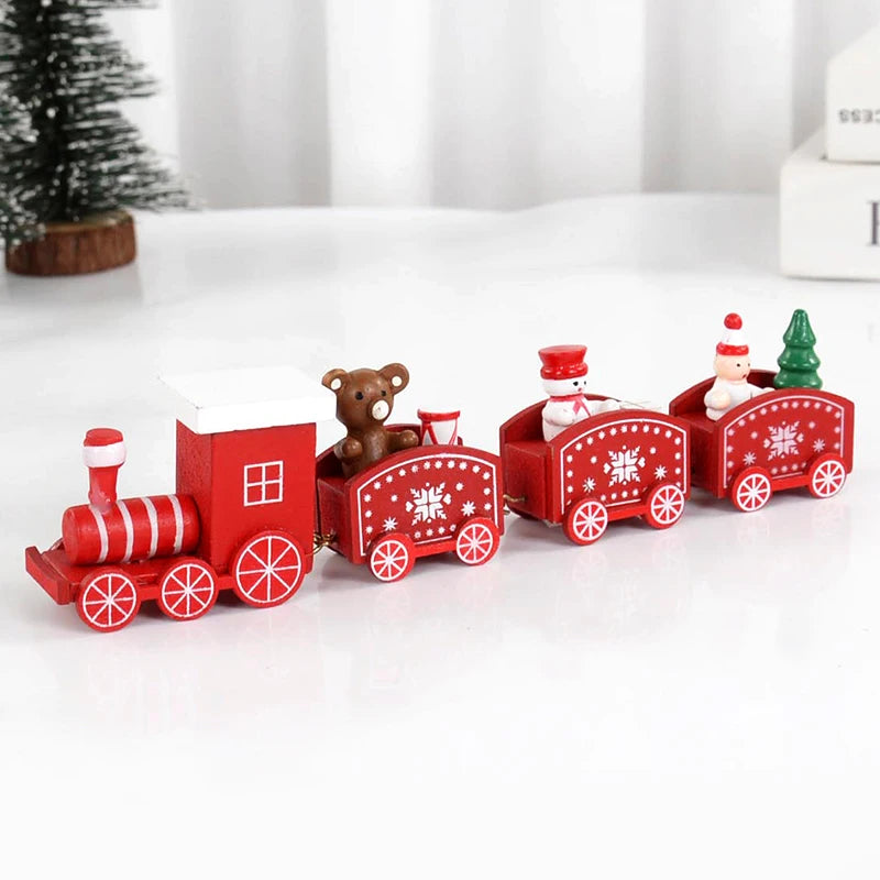 Christmas Wooden Train | Handcrafted Festive Holiday Decoration