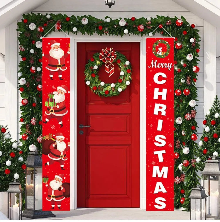 Merry Christmas Door Banner Decoration