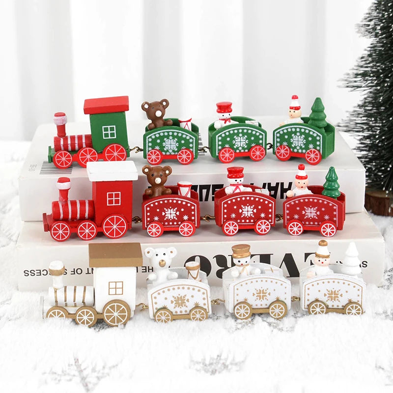 Christmas Wooden Train | Handcrafted Festive Holiday Decoration