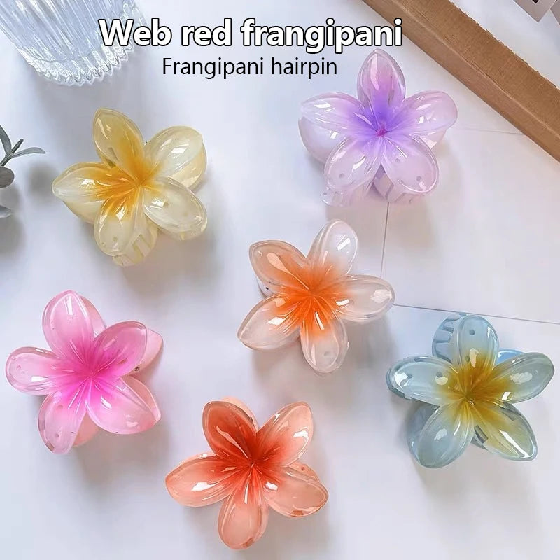 Acrylic Flower Hair Clips (8cm)