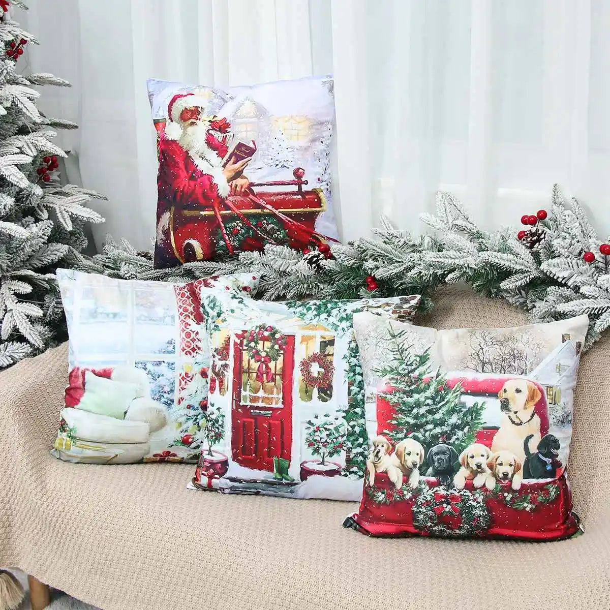 Stylish Christmas Cushion Covers | Festive Throw Pillows for Holiday Decor