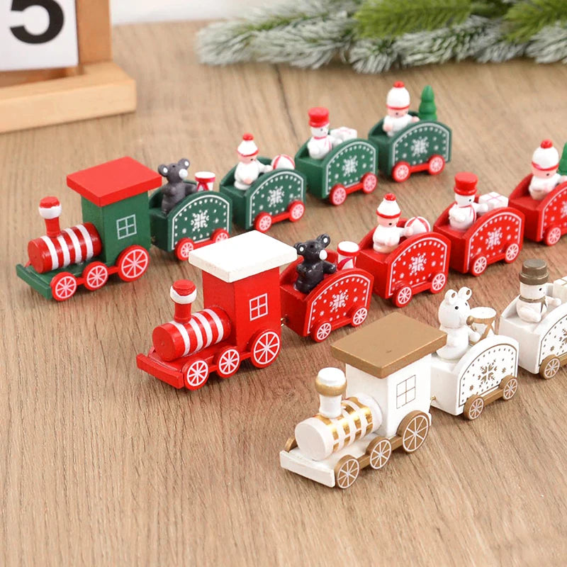 Christmas Wooden Train | Handcrafted Festive Holiday Decoration