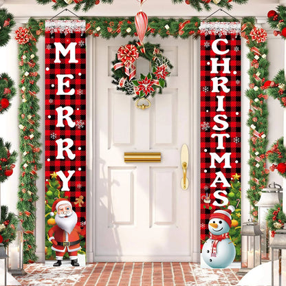 Merry Christmas Door Banner Decoration