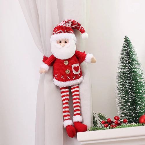 Christmas Curtain Buckle | Santa Claus & Snowman Festive Tiebacks