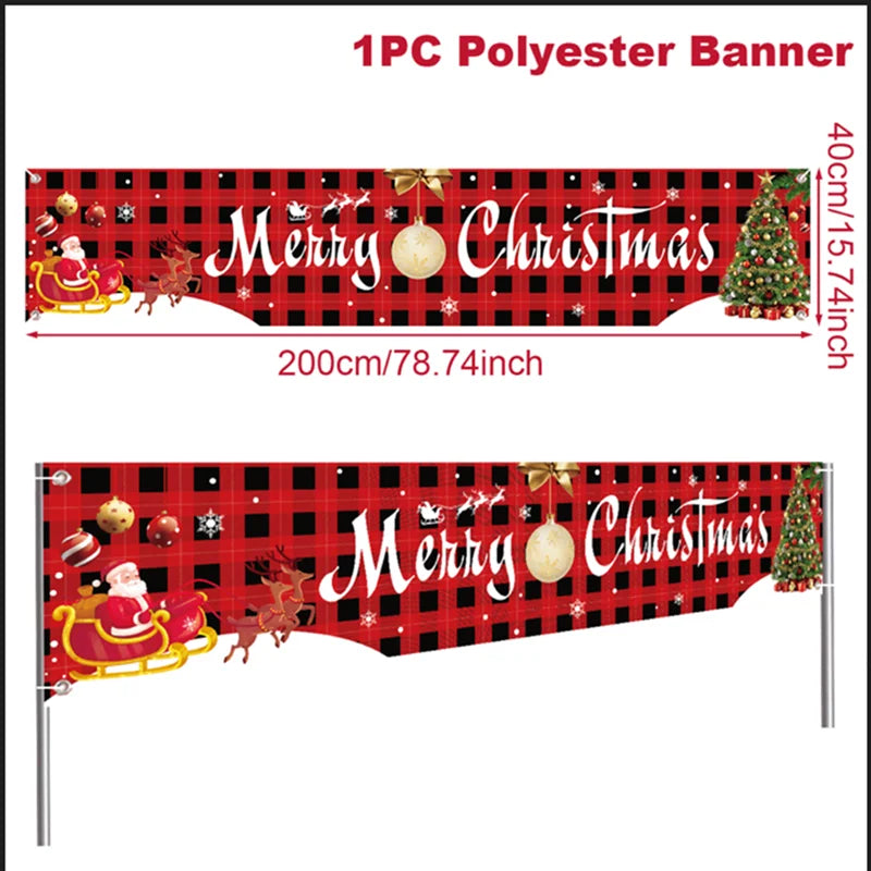 Merry Christmas Outdoor Banner