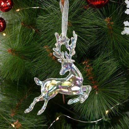 Acrylic Christmas Tree Hanging Ornaments Elk Angel Doll Bell