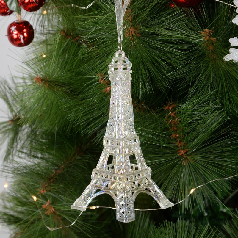 Acrylic Christmas Tree Hanging Ornaments Elk Angel Doll Bell